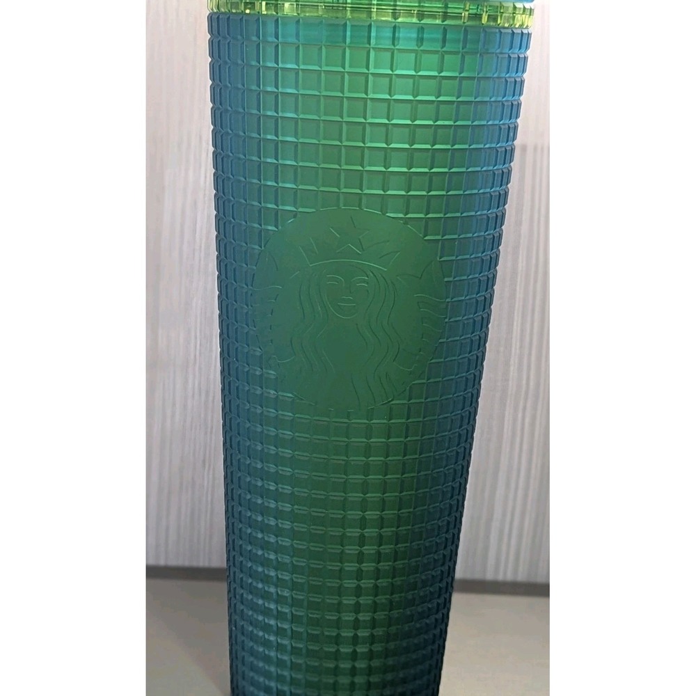 Starbucks Winter 2022 - Mountain Dew Green Grid Tumbler Cold Cup Venti 24‎ oz